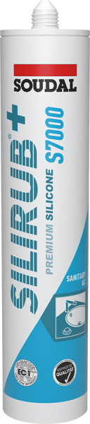 Soudal Silirub+S7000 Premium Sanitär Silikon 310 ml Kartusche - silbergrau