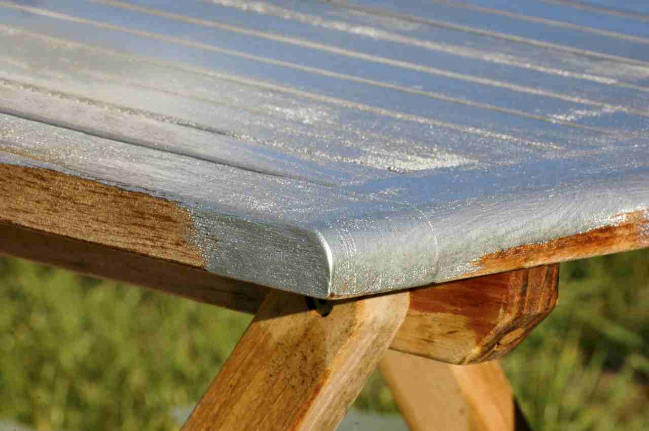 RA85 auf Gartentisch aus Holz verwendet